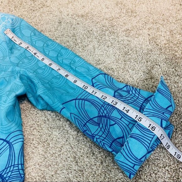 Emma James Linen Cotton Blazer Blue Ombre - Picture 9 of 14